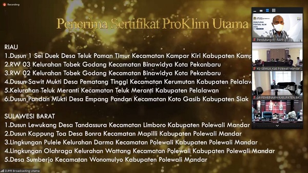  Tiga Desa Binaan PT RAPP Terima Sertifikat Proklim Utama dari KLHK